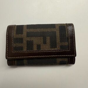 Brown and Black Patterned Wallet